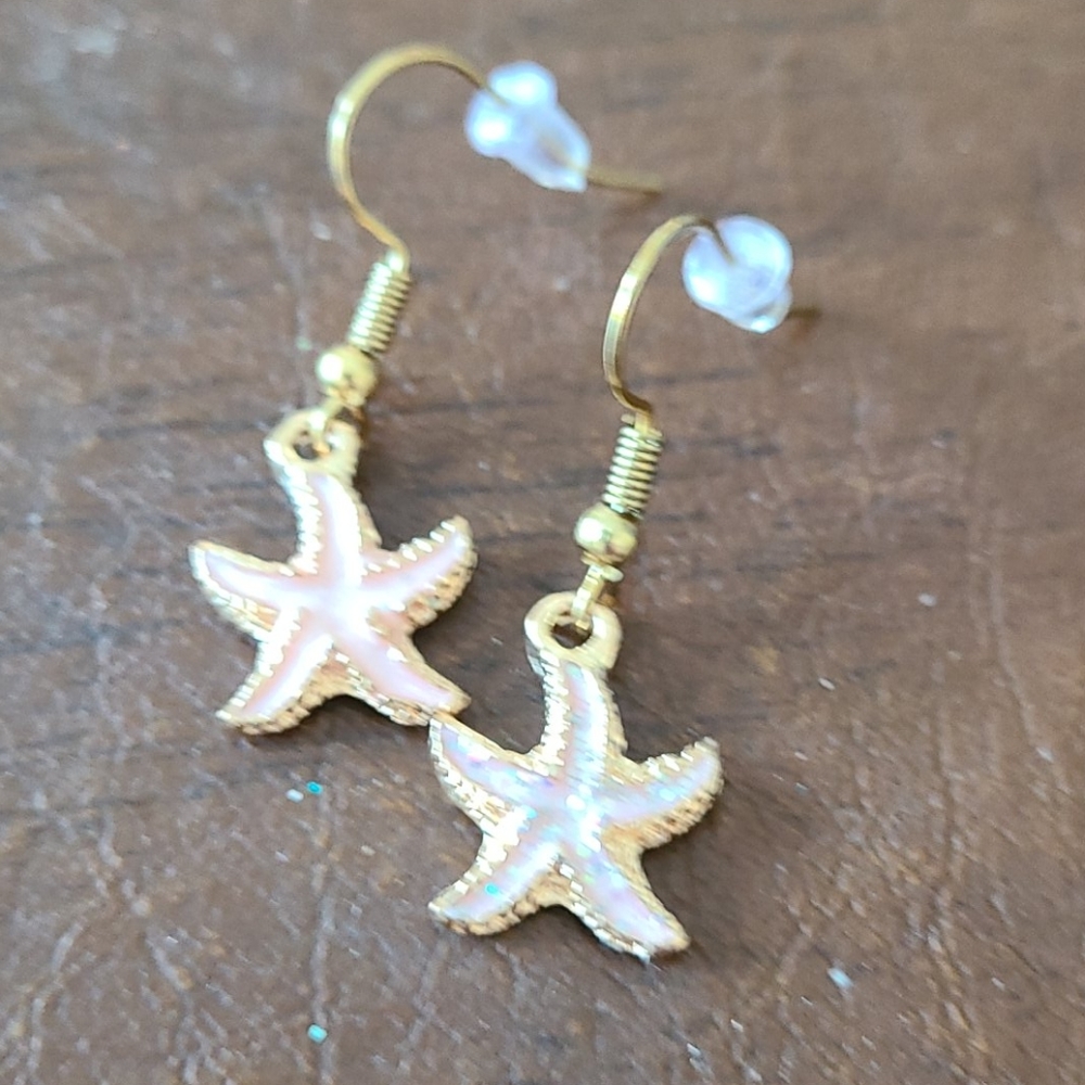 - Pink Starfish Earrings